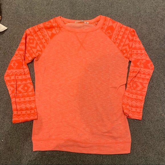 Liberty Love Tops - Neon Coral 3/4 sleeve Sweater. Size M.